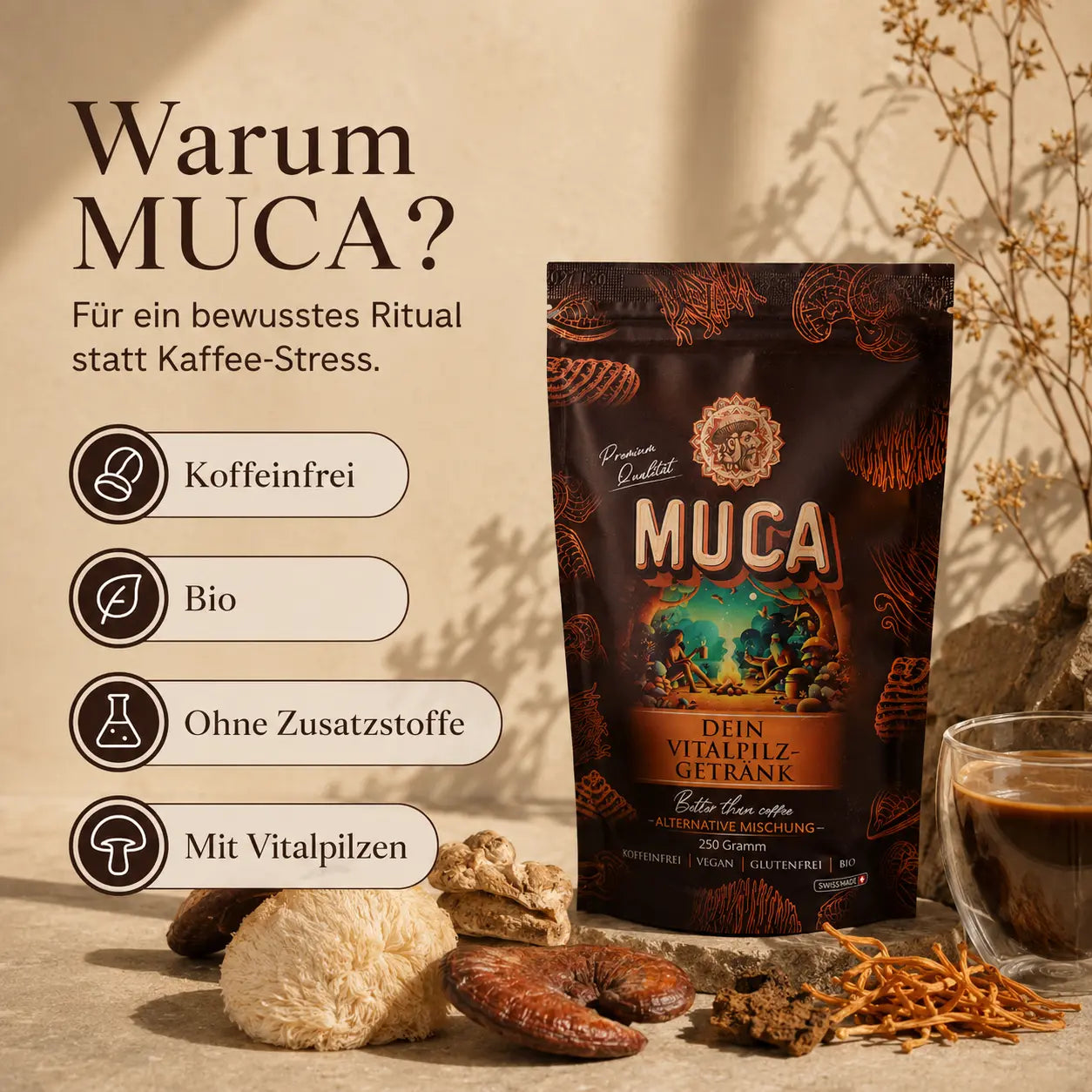 MUCA - Herb-vollmundiger Vitalpilz-Drink