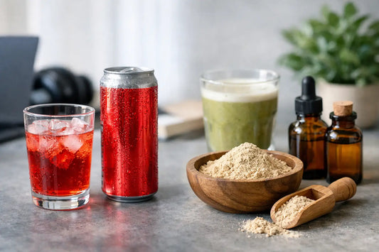 Energy Drink vs Adaptogenpulver im Alltag