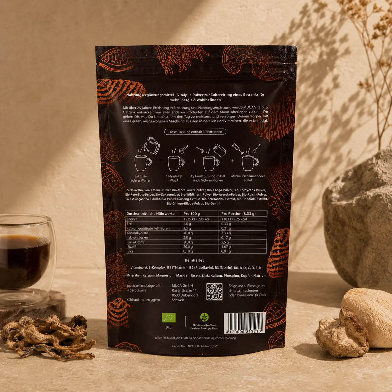 MUCA - Herb-vollmundiger Vitalpilz-Drink