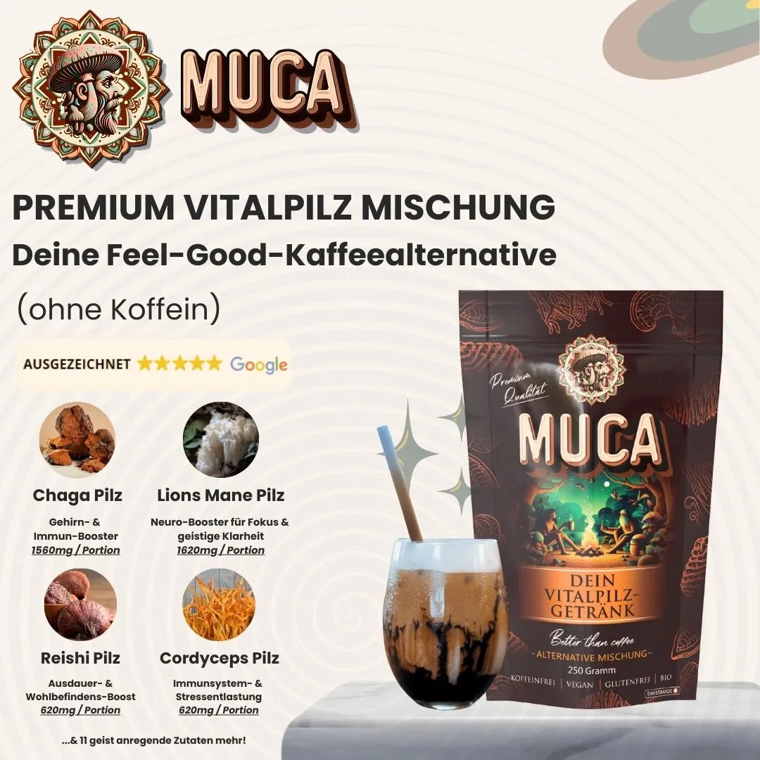 MUCA Premium Mushroom Blend – Vitality & Focus Support